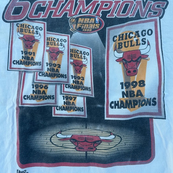 1998 Chicago Bulls Prolayer Vintage Tee Size XL - Picture 2 of 7